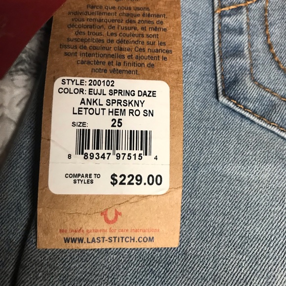 True Religion Jeans Super Skinny Size- 25 - Picture 5 of 13